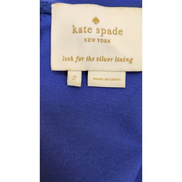 Kate Spade A-Line Dress 2 – Women’s Royal Blue V-Neck, New Without Tags - Picture 4 of 4